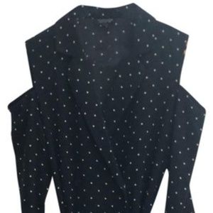 Navy polka dot dress